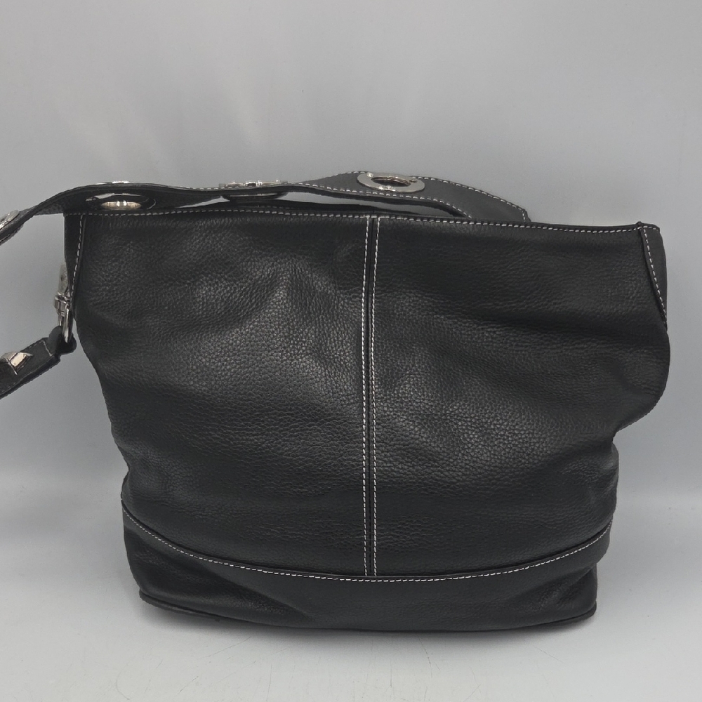Tignanello Black Leather Shoulder Bag